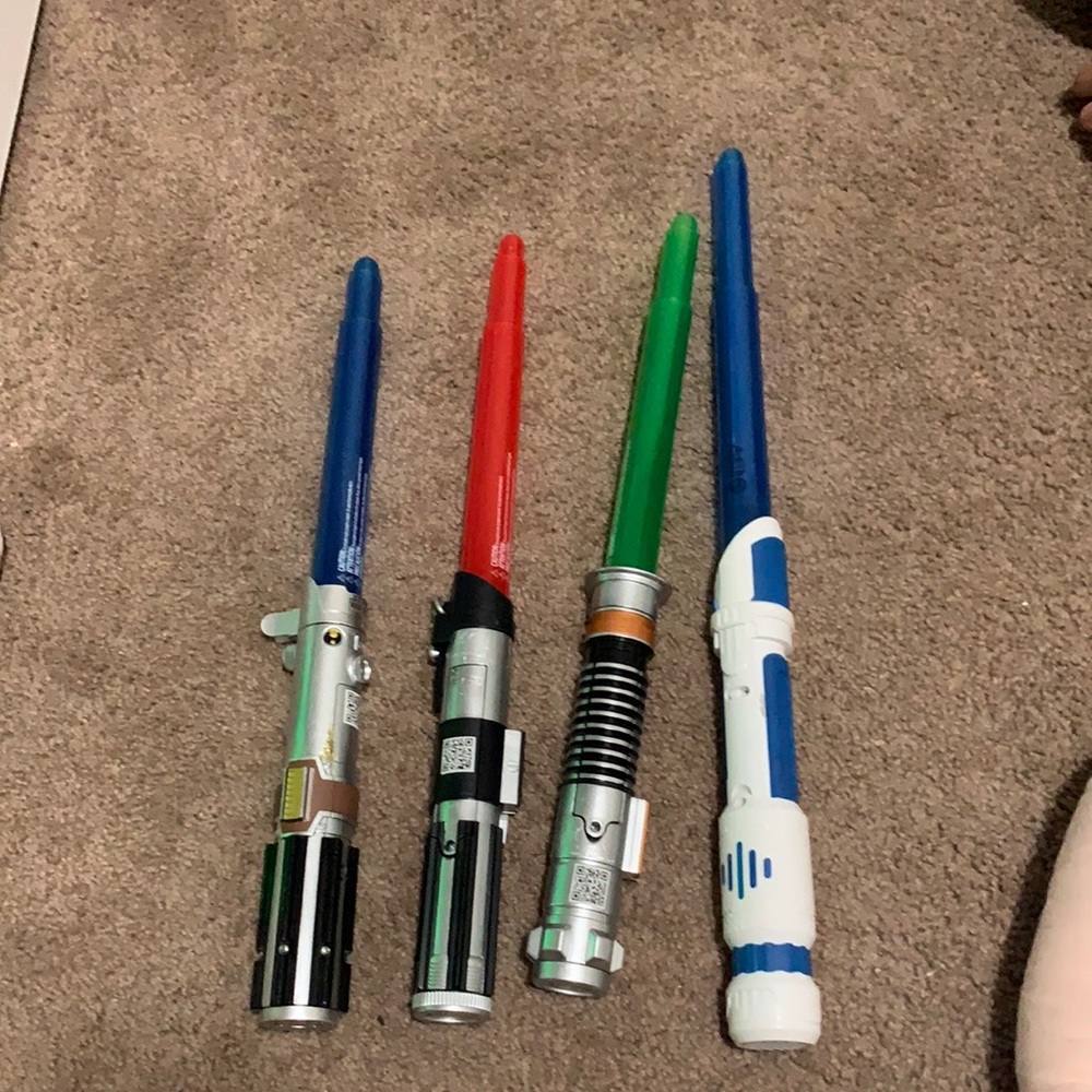 Star Wars light sabers. Batteries not included.